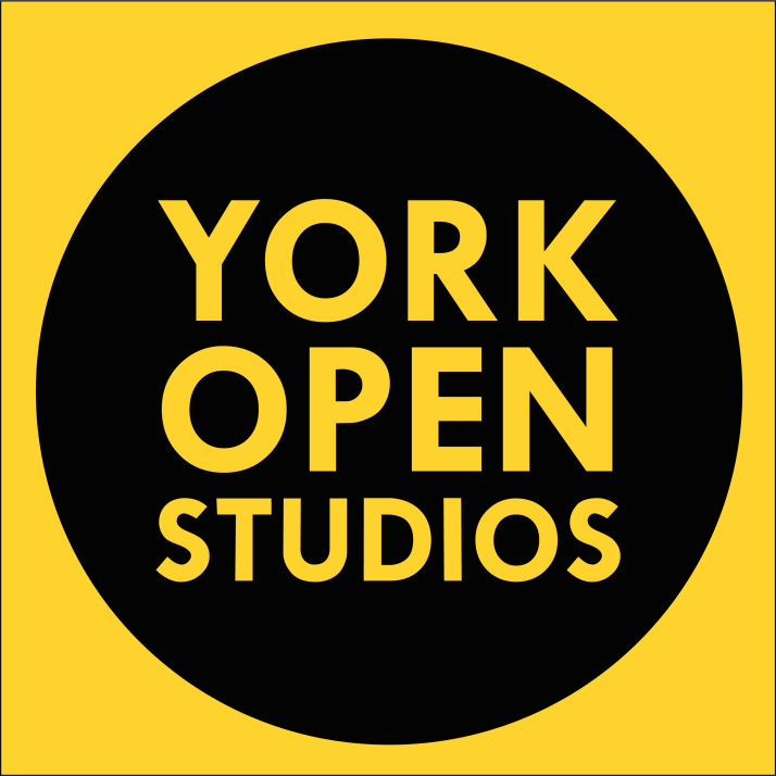 York Open Studios Logo Black Yellow Background